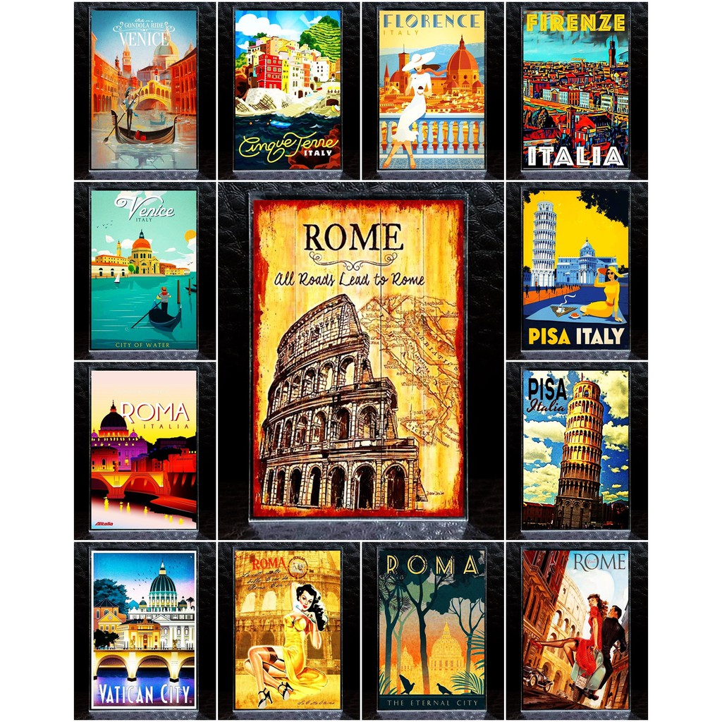 Frame Fridge Magnet Acrylic Italy Rome 2 × 3 Inch Door Souvenir A2 2x3 ...