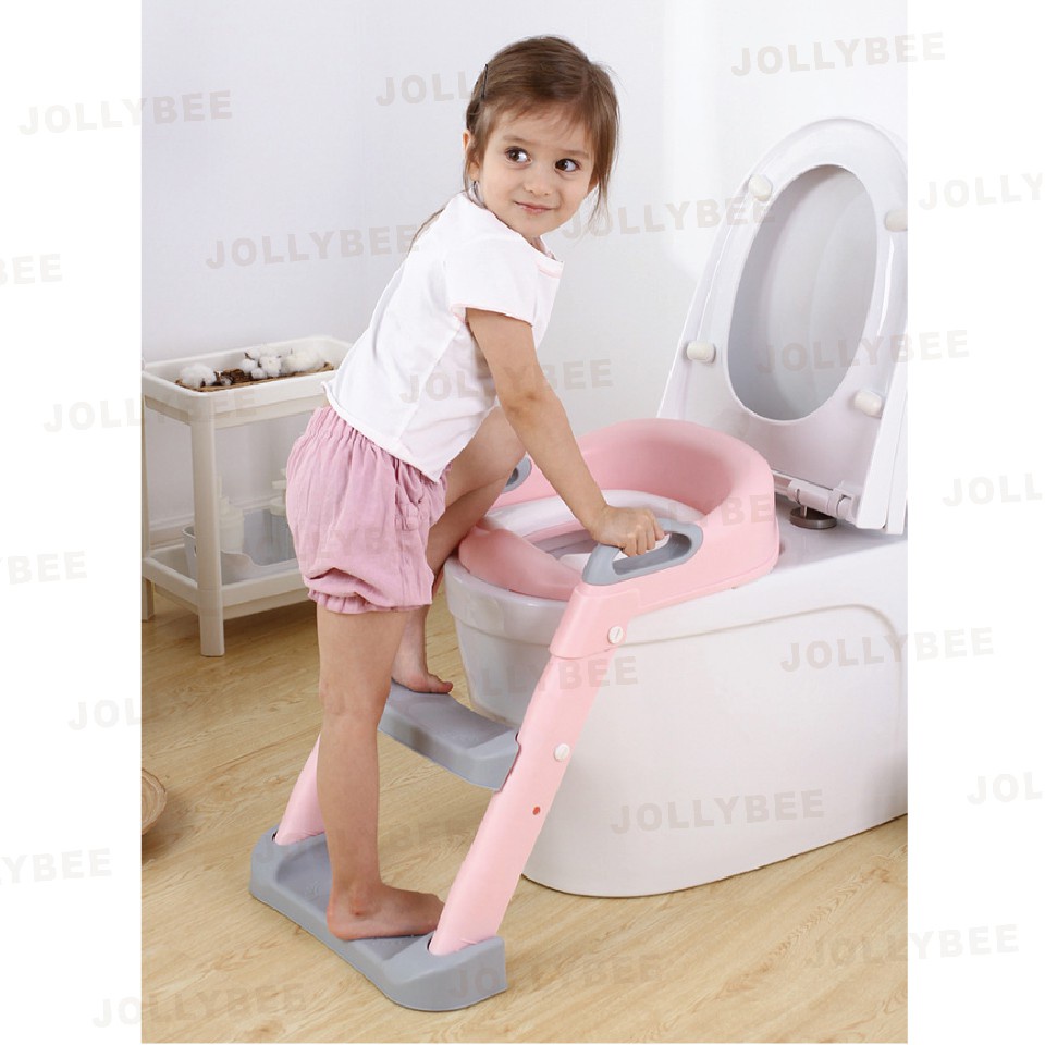 [NEW] Jollybee Toilet Potty Ladder [Blue/Pink/Green] Training Seat ...