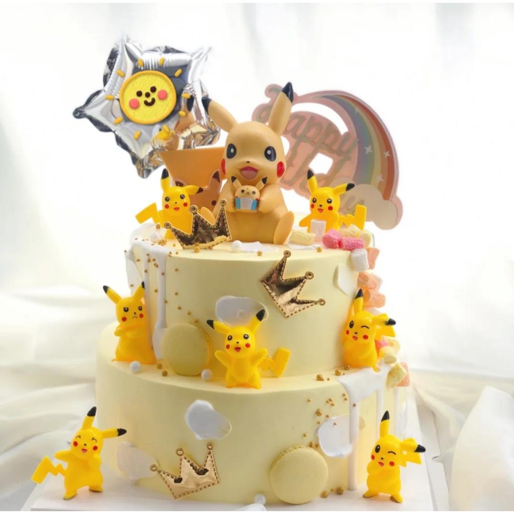 READY STOCK - Pikachu Pokemon Figurine Cake Topper (Hollow) | Shopee ...