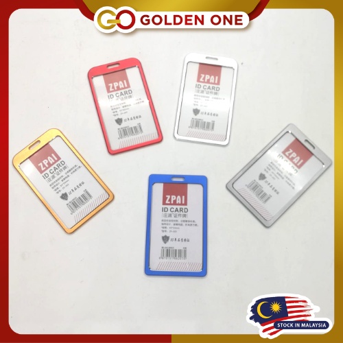 ZPAI Aluminium Alloy Vertical ID Card Holder/Pemegang Kad Exhibition ...