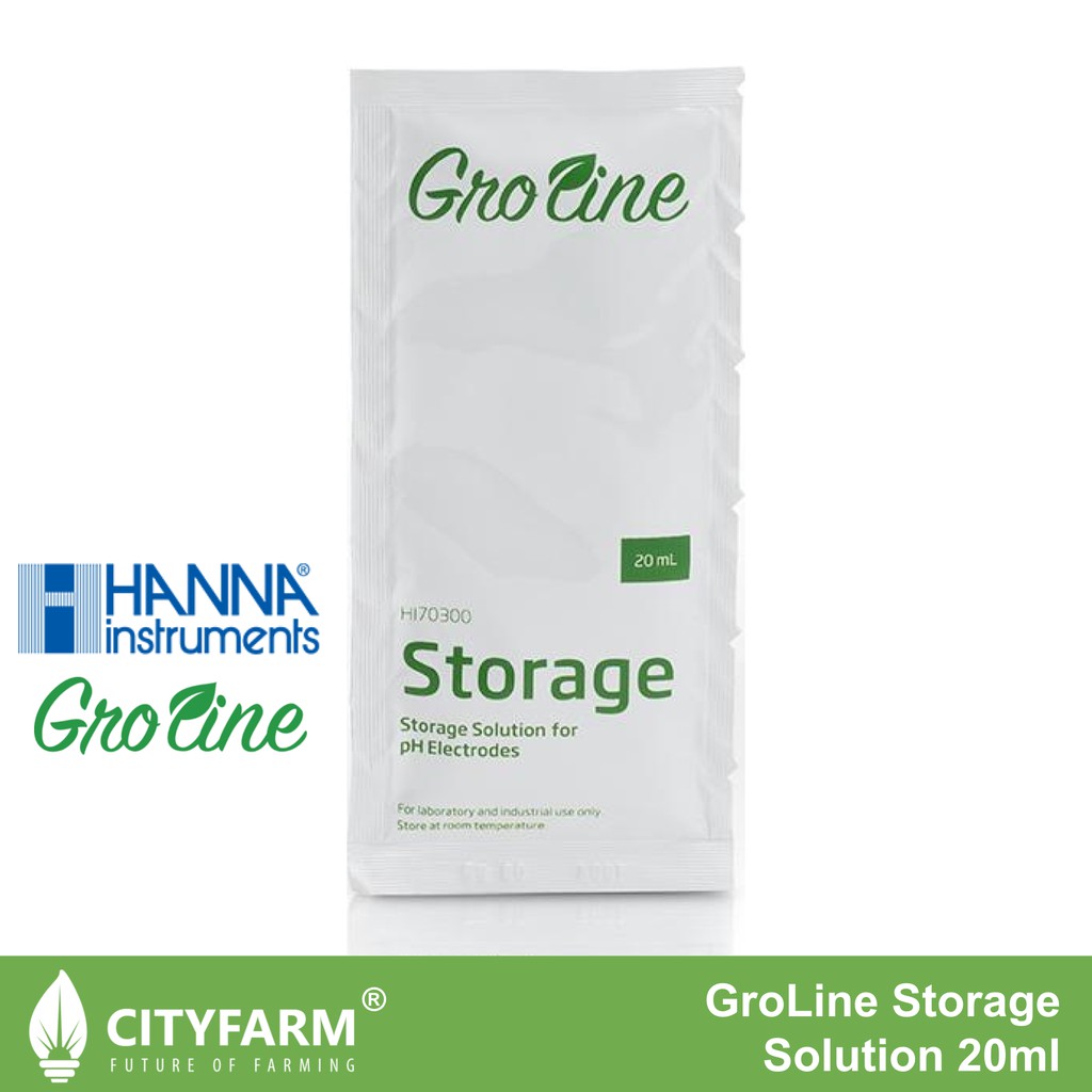 Hanna Instruments GroLine Storage Solution for pH Electrodes 20 mL ...