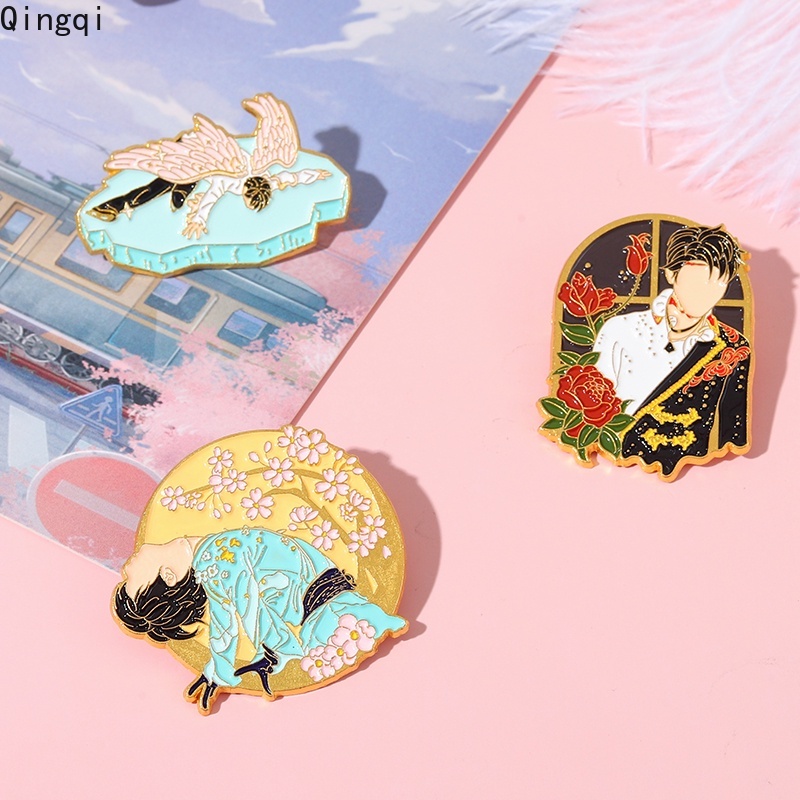 Yuzuru Hanyu Metal Brooches Cartoon Anime Enamel Pin Badges Clothes ...