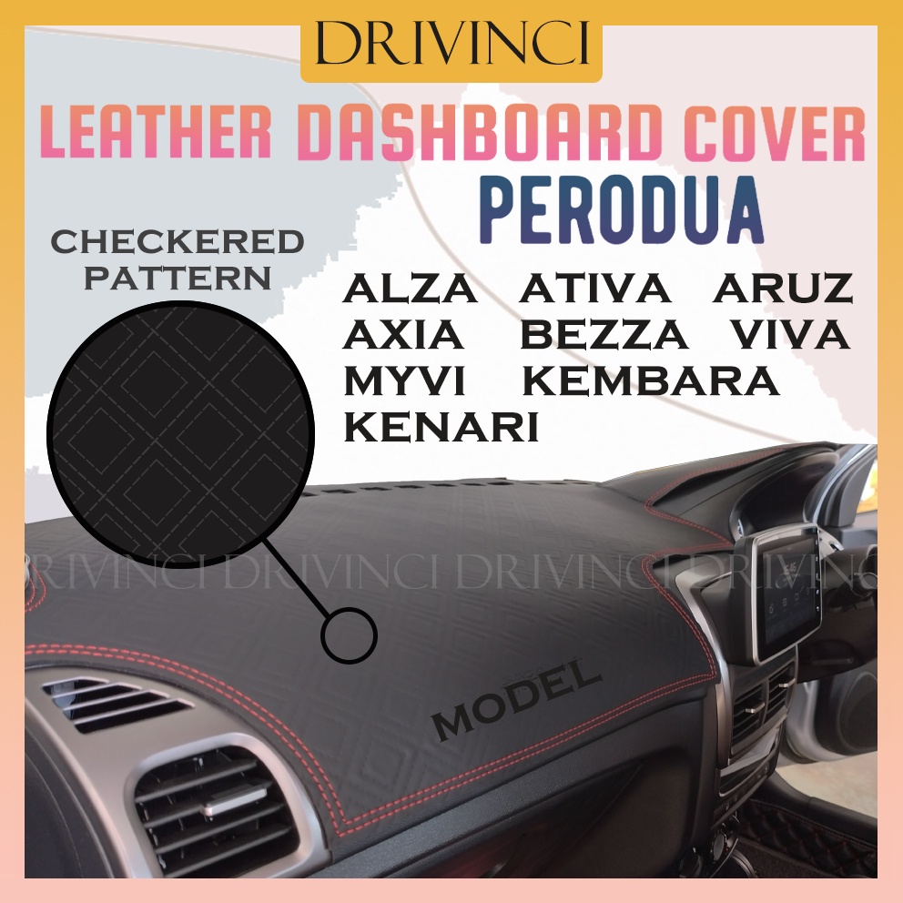Perodua Leather Dashboard Cover Dashmat Myvi Ativa Axia Alza Aruz Bezza