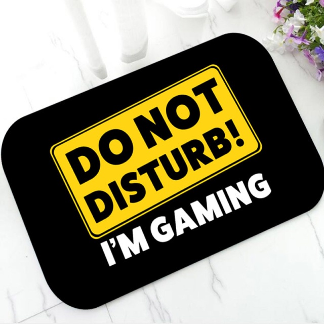 Cool Black Playstation Controller Buttons Gaming Doormat Video