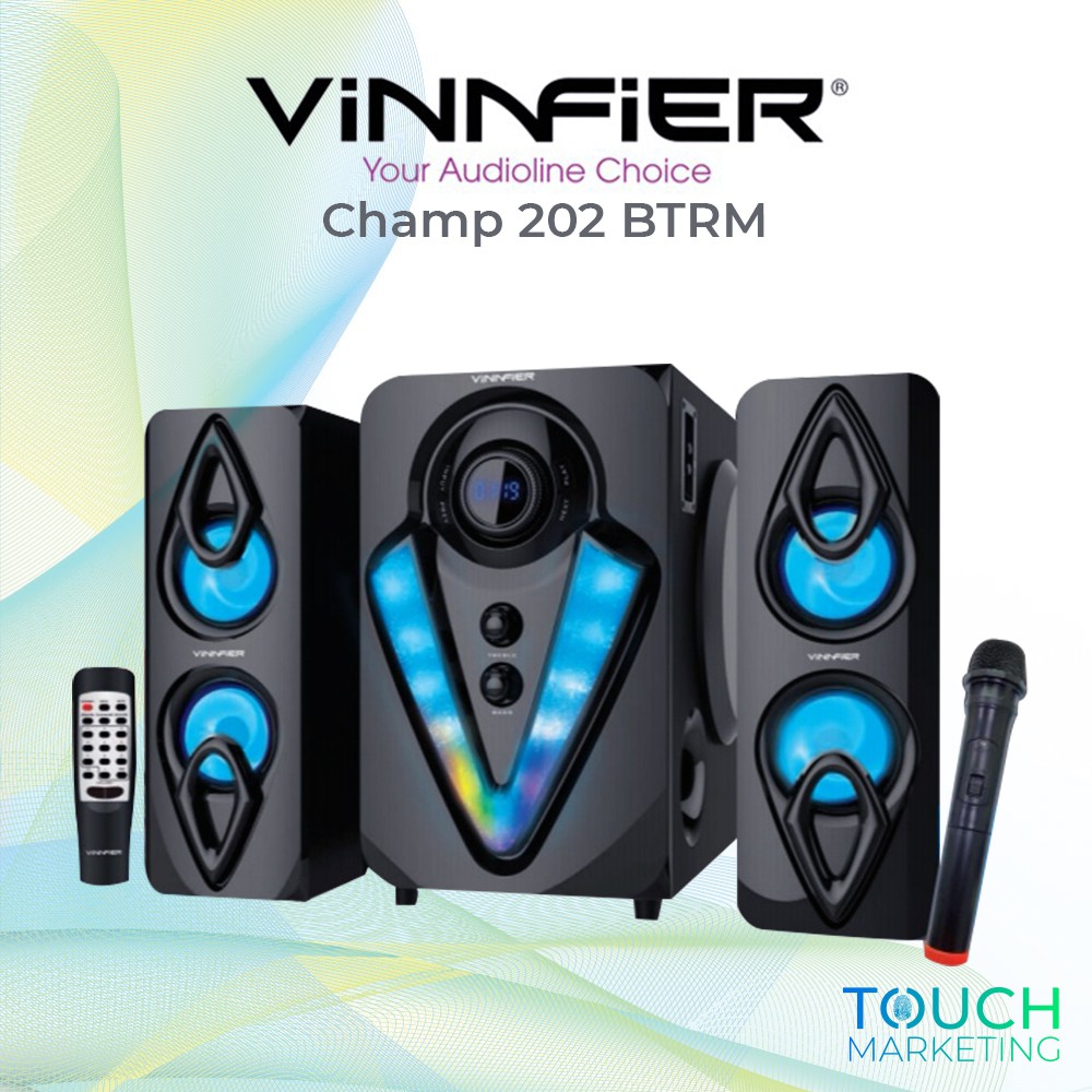 VINNFIER Champ 202 BTRM 2.1 Speaker with Karaoke System, Bluetooth, FM
