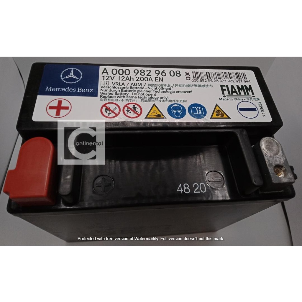 Mercedes Benz Original Auxiliary Backup Battery 12V12AH 200A W222 W212 ...