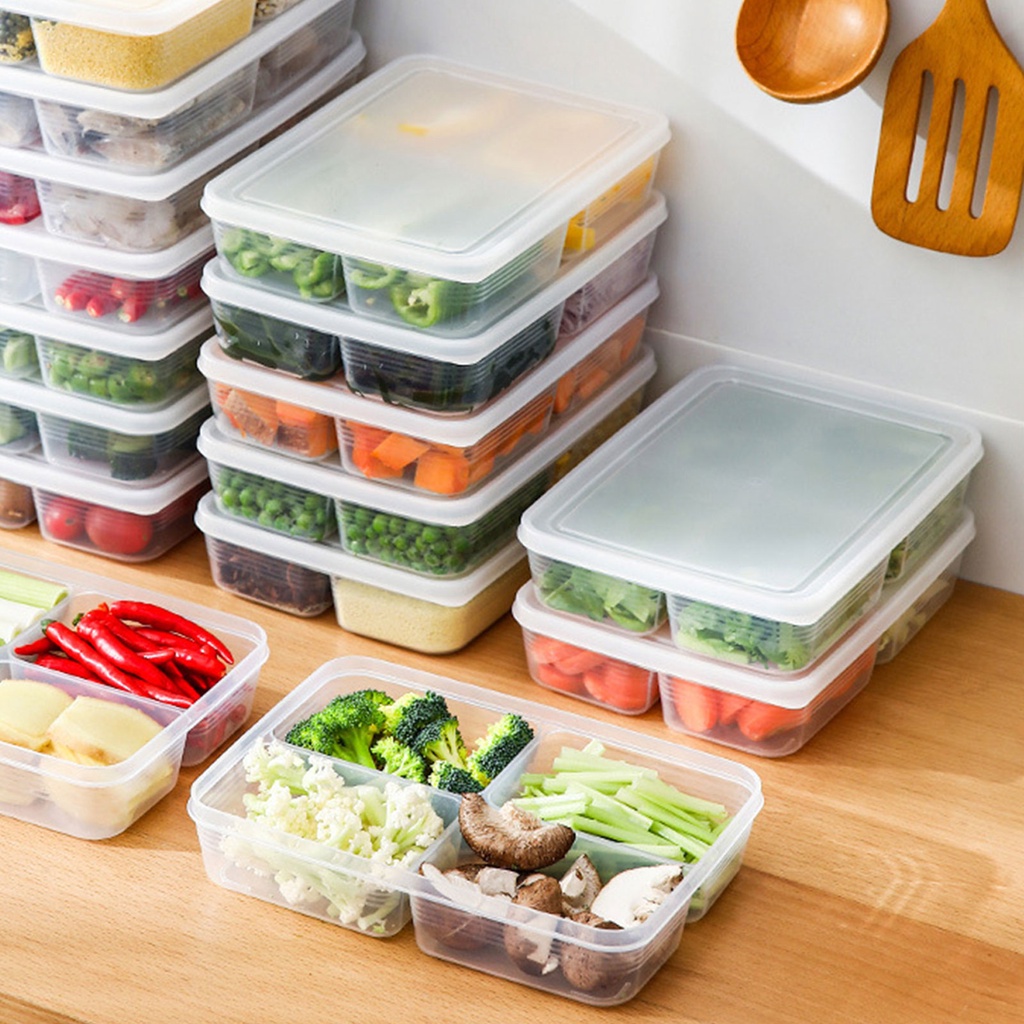 Four-compartment Packing Box Meal Prep Container Dustproof 4 