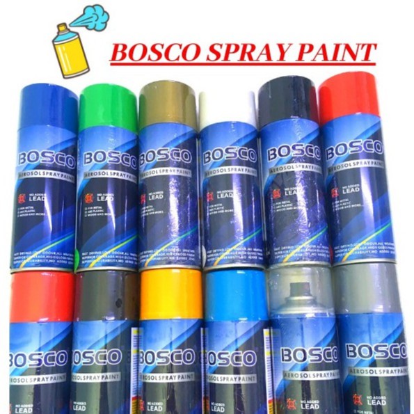 Bosco Aerosol Spray Paint Standard Colour Shopee Malaysia