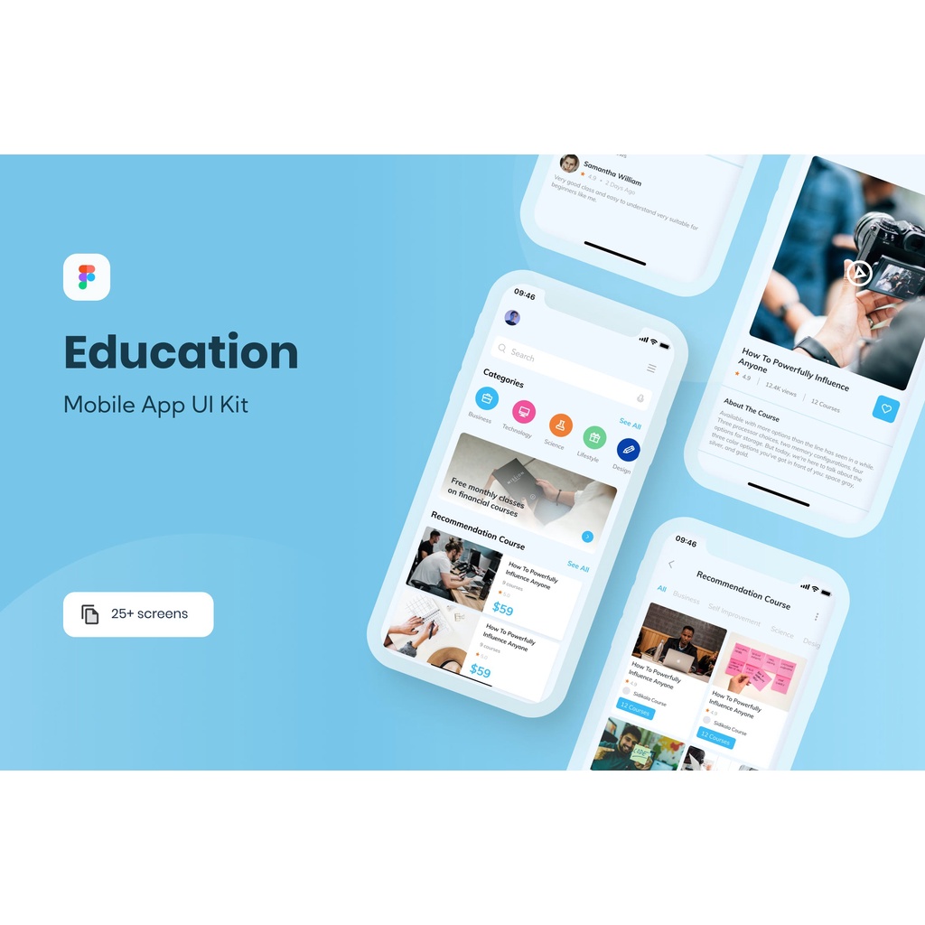Education Mobile UI Kit - Figma/ Ui Design / Adobe XD | Shopee Malaysia