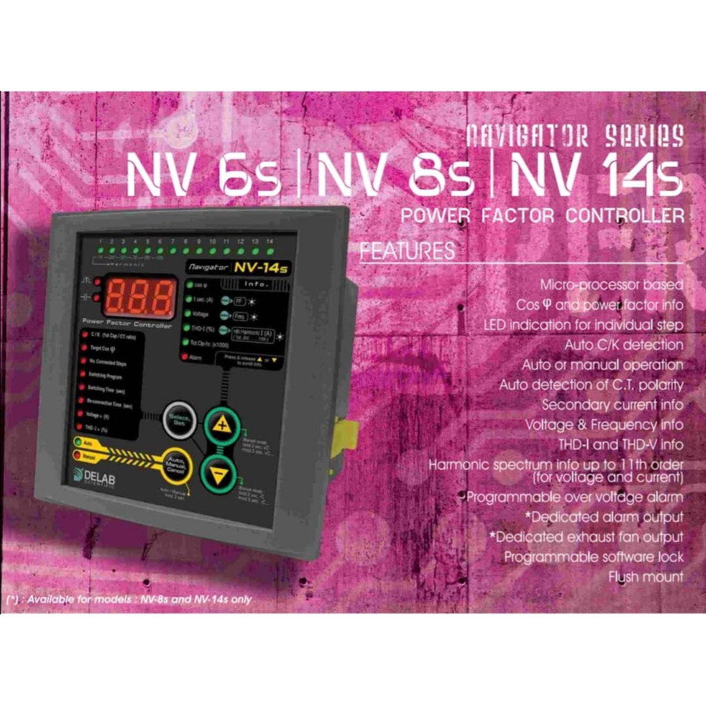 Delab NV6s, NV8s, NV14s Digital Power Factor Regulator Builtin RS