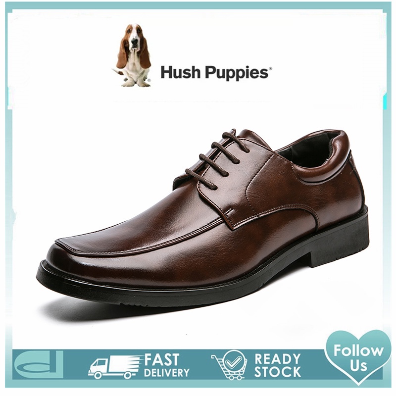 Hush Puppies Olson Mens Brown Leather Lace Up Shoe-520476
