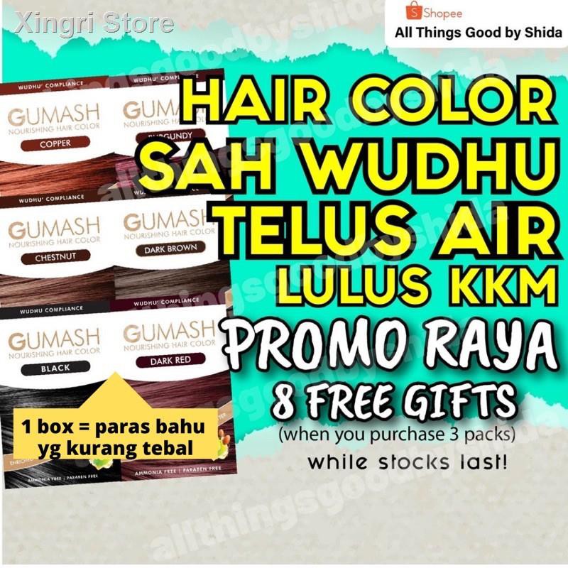 [FREE GIFTS] GUMASH HAIR COLOR SAH WUDHU/SOLAT/MANDI WAJIB LULUS KKM ...