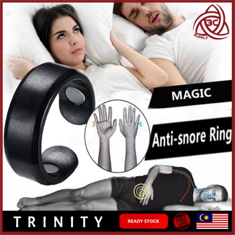 Anti Snore Magnetic Stone Treatment Ring Magnet Rings Acupressure Snoring Stopper Therapy