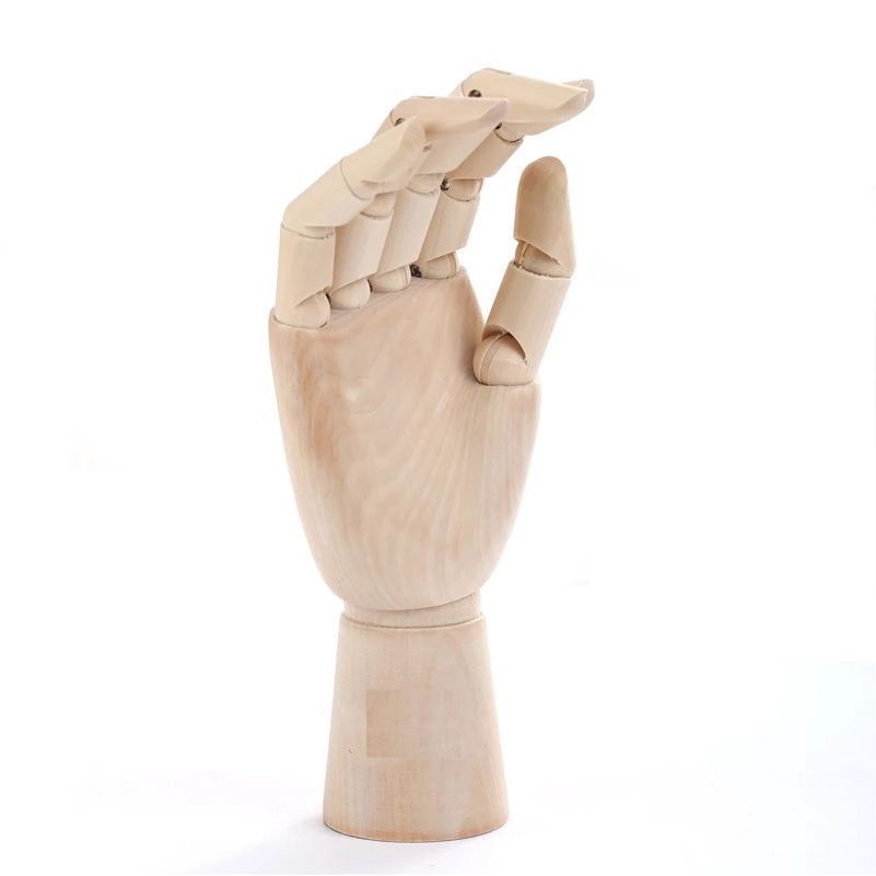 Right Wooden Authentic Left Hand Model For Sketching Drawing With ...
