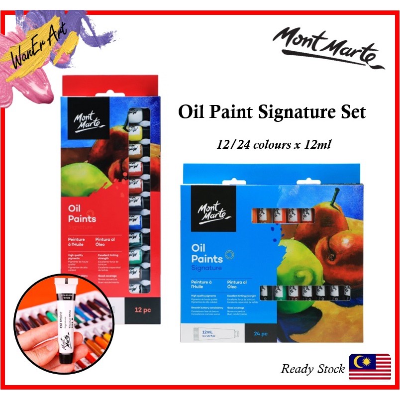 "Ready Stock" Mont Marte Oil Paint Signature Set / Oil Painting Set