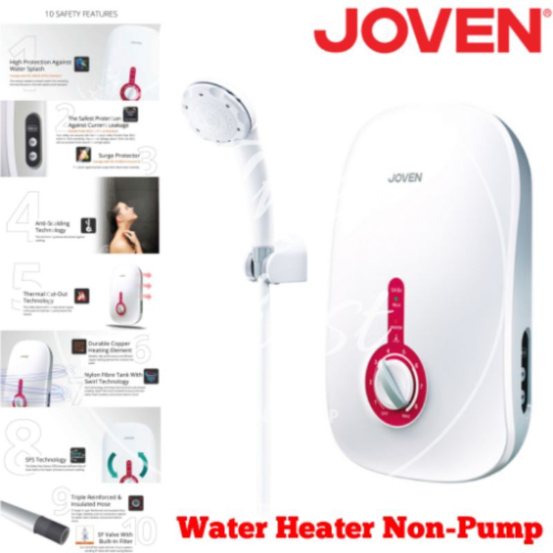 Joven SA8E Water Heater Non Pump With BuiltIn EELS System Shopee Malaysia