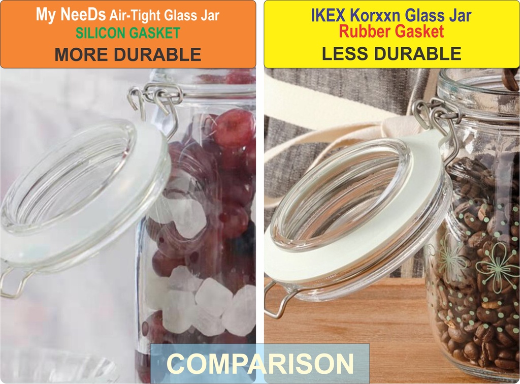 500ml 750ml 1000ml 1500ml Air tight Glass Jar BPA free Eco-friendly Food  Grade Leak Proof All-Purpose