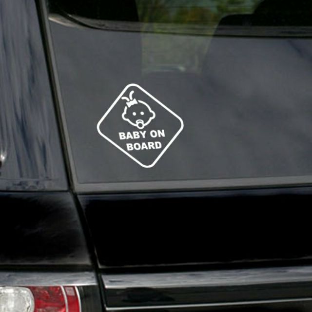 BABY ON BOARD CAR STICKER FOR SAFETY WATERPROOF SUNPROOF WEATHERPROOF ...