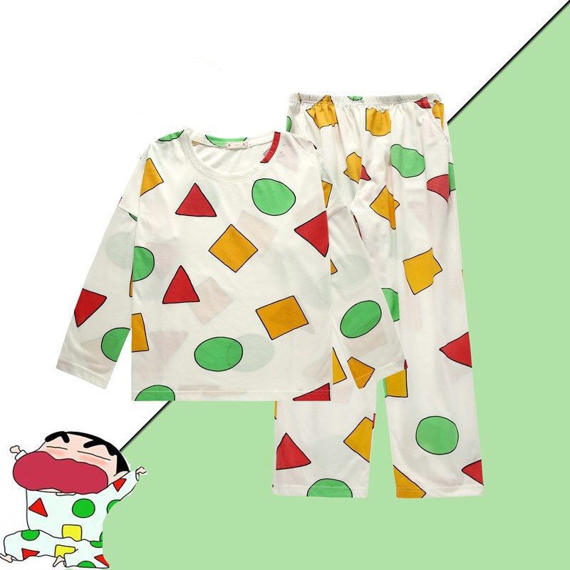 🌈Korean style long-sleeved pajamas for female students, cute and