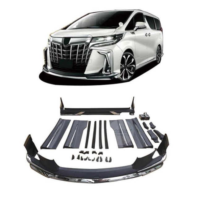 TOYOTA ALPHARD 2018 2019 MODELLISTA BODYKIT / LIP SKIRT / DOOR PANEL