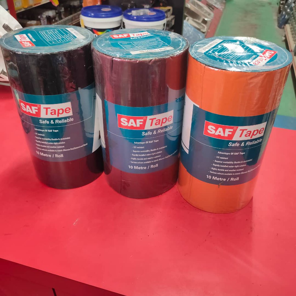 5M / 10M SAF TAPE / SEALFIX Dry Fix Roof Ridge Leak Proof Bitumen Poly Tape Band Getah Bumbung