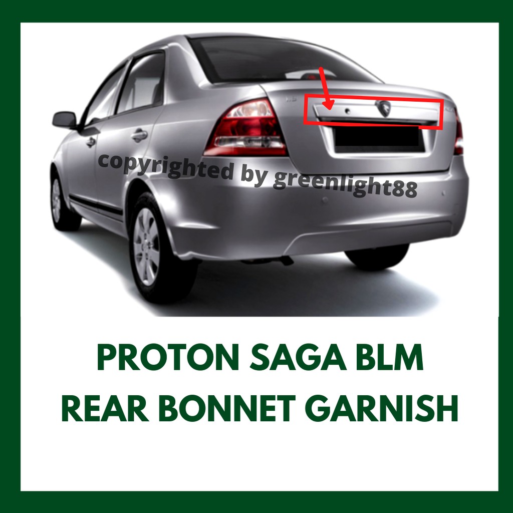 PROTON SAGA BLM FL FLX REAR TRUNK BONNET GARNISH BELAKANG BONET (BLACK ...