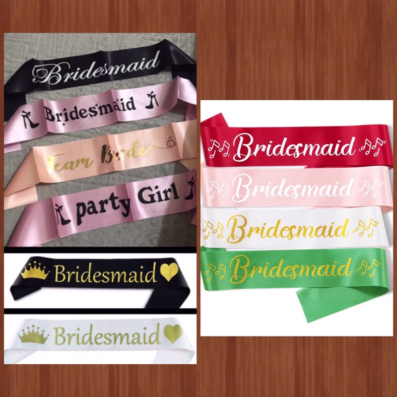 BRIDESMAID SASH / TEAM BRIDE SASH Shopee Malaysia