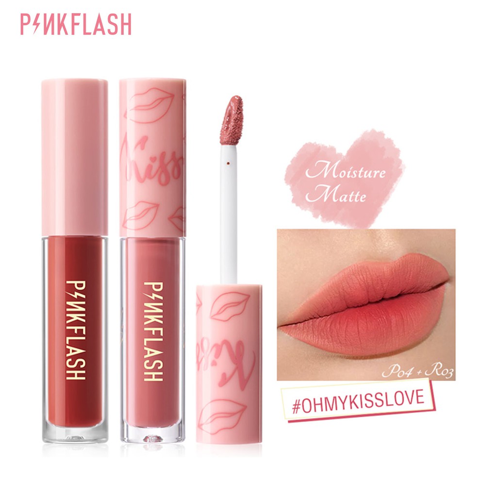 Pinkflash 2 Pcs New Color Soft Matte Ve Moisturising Long Lasting Matte Lipstick Set Shopee