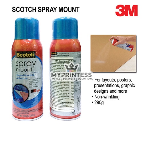 3M Spray Mount Artists Adhesive – Repositionable Aerosol Glue, 10.25 Oz – Sold As 2-Pack For Crafting & Design Projects
