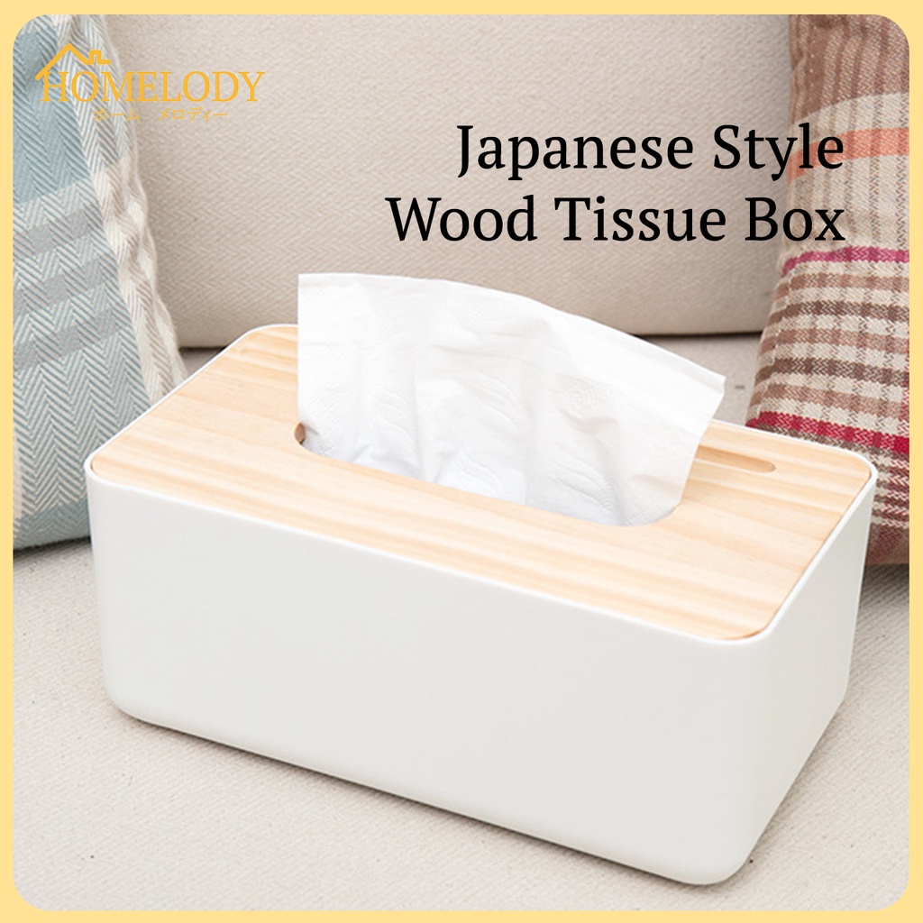 HOMELODY Japanese Style Wood Tissue Box Dining Room Living Room Kotak ...