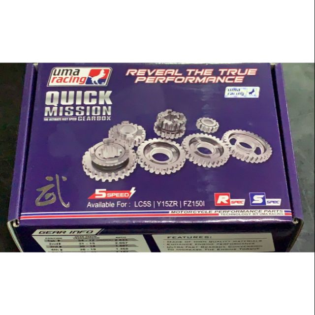 UMA RACING Y15ZR LC135 5S RACING QUICK MISSION GEAR BOX SET 5SPEED ...