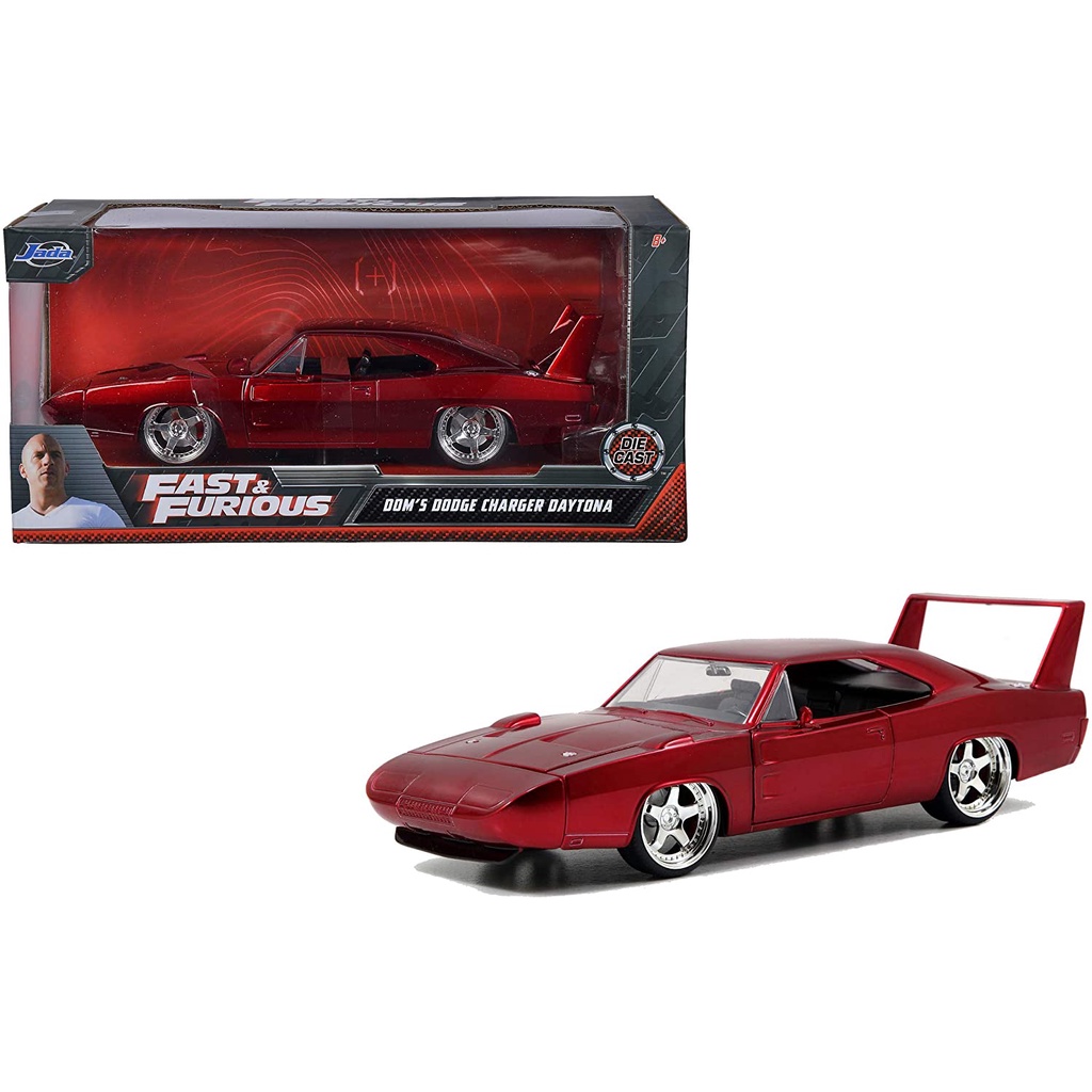 Jada 1/24 Diecast 97060 - Dodge Charger Daytona De Dom - Rouge Métal - Occasion