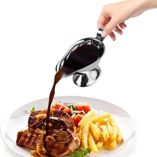 [dolitycbmy] Stainless Steel Steak Sauce Gravy Boat Sauce Cup Seasoning 