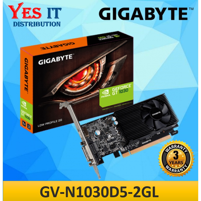 GIGABYTE GEFORCE GT1030 2GB DDR5 LOW PROFILE GRAPHIC CARD GT 1030