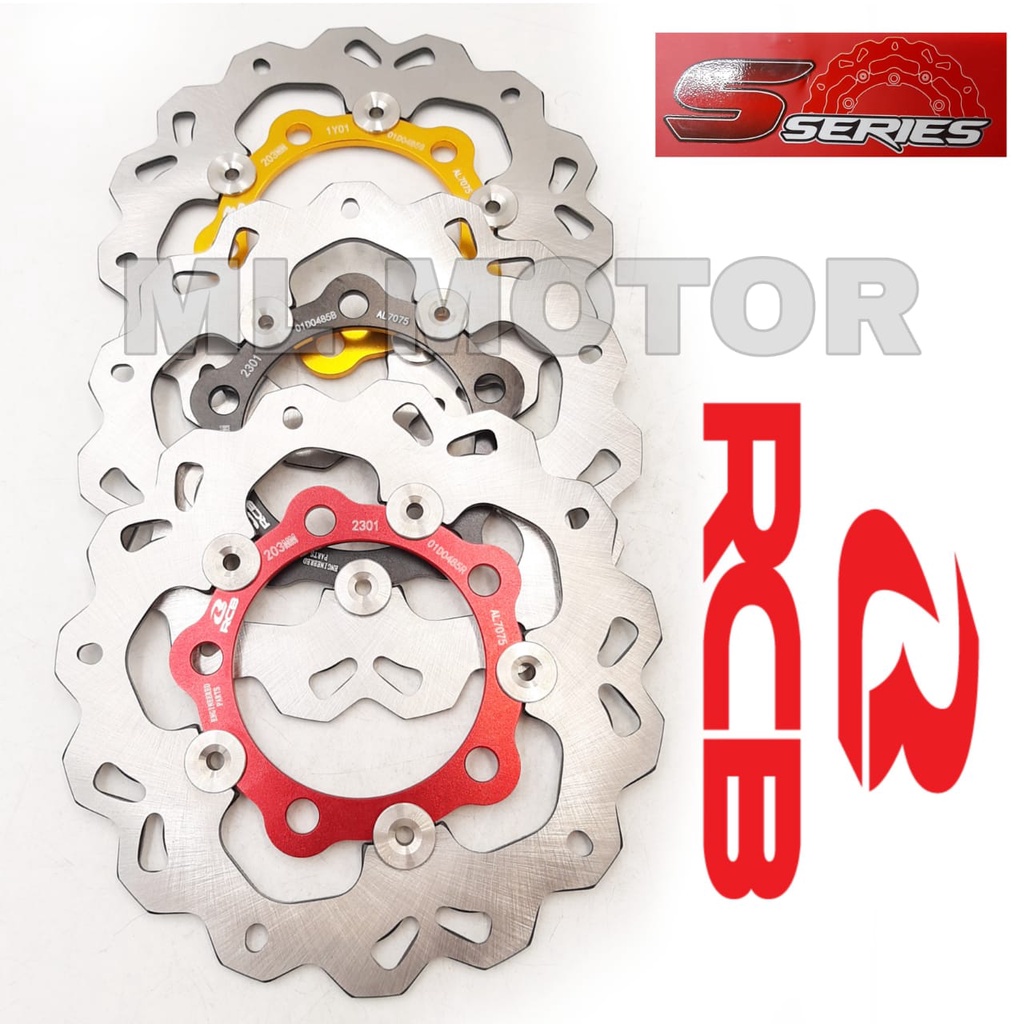 Racing Boy RCB Brake Disc Y15ZR Rear SSeries 203mm Gold Black Red 100