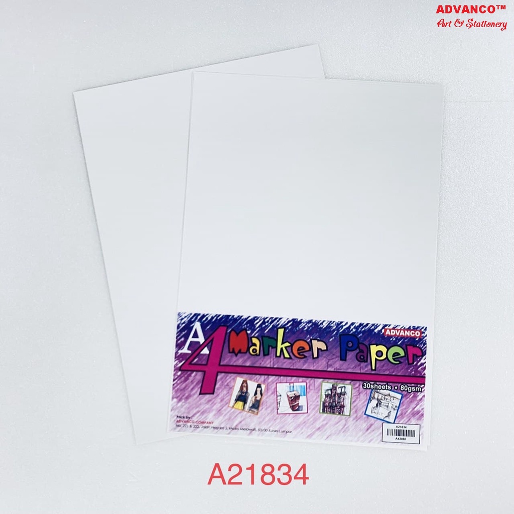 ADV MARKER PAPER (AVAILABLE IN A3 | A4) (80GSM | 30SHEETS) READY STOCK ...