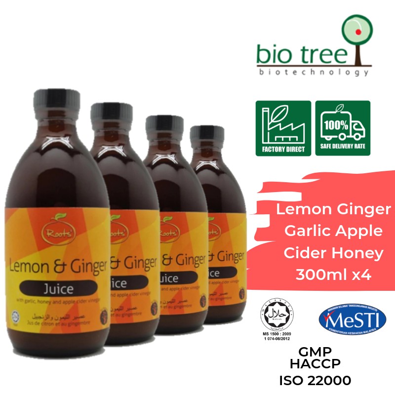 Lemon Ginger Garlic Apple Cider Honey 4 in 1 package (Direct from