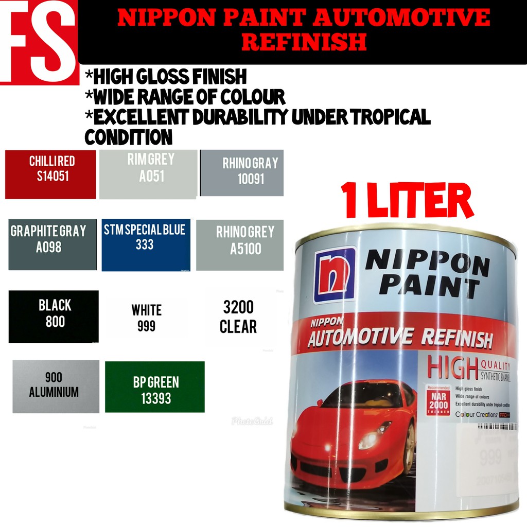 NIPPON PAINT AUTOMOTIVE REFINISH 1 LITER Shopee Malaysia