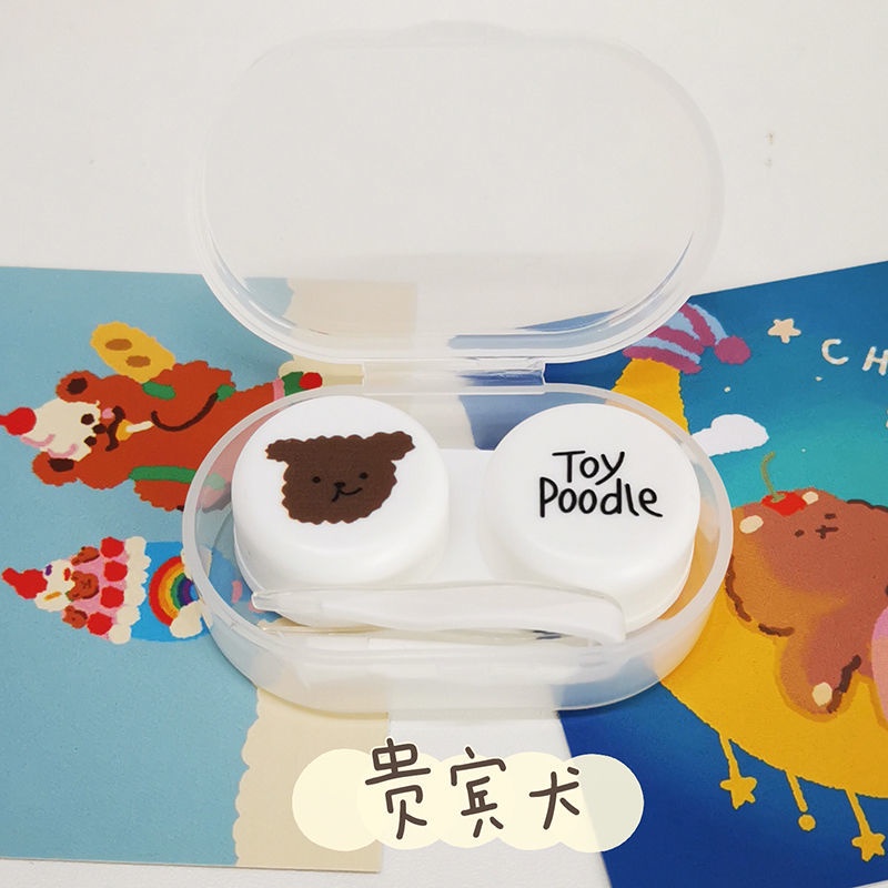 Contact Lens Case ins Girl Simple Cute Storage Companion Box Small ...