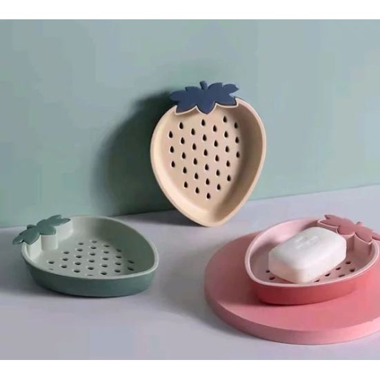 Strawberry shape cute character bar soap container soap container