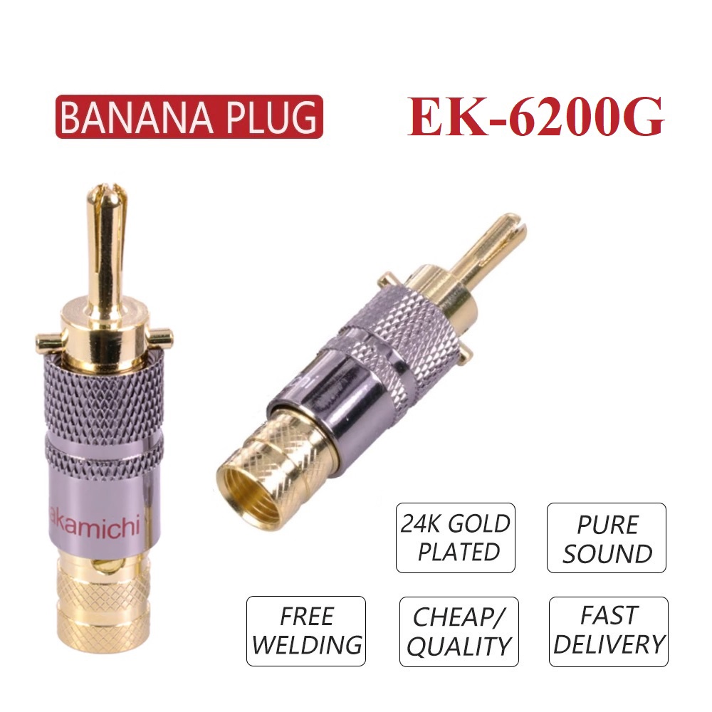 2PCS Nakamichi EK6200G Speaker Banana plug connectors Shopee Malaysia