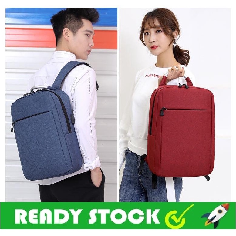 Beg laptop sandang 15inch Laptop Backpack Aluminium Handle Men backpack ...