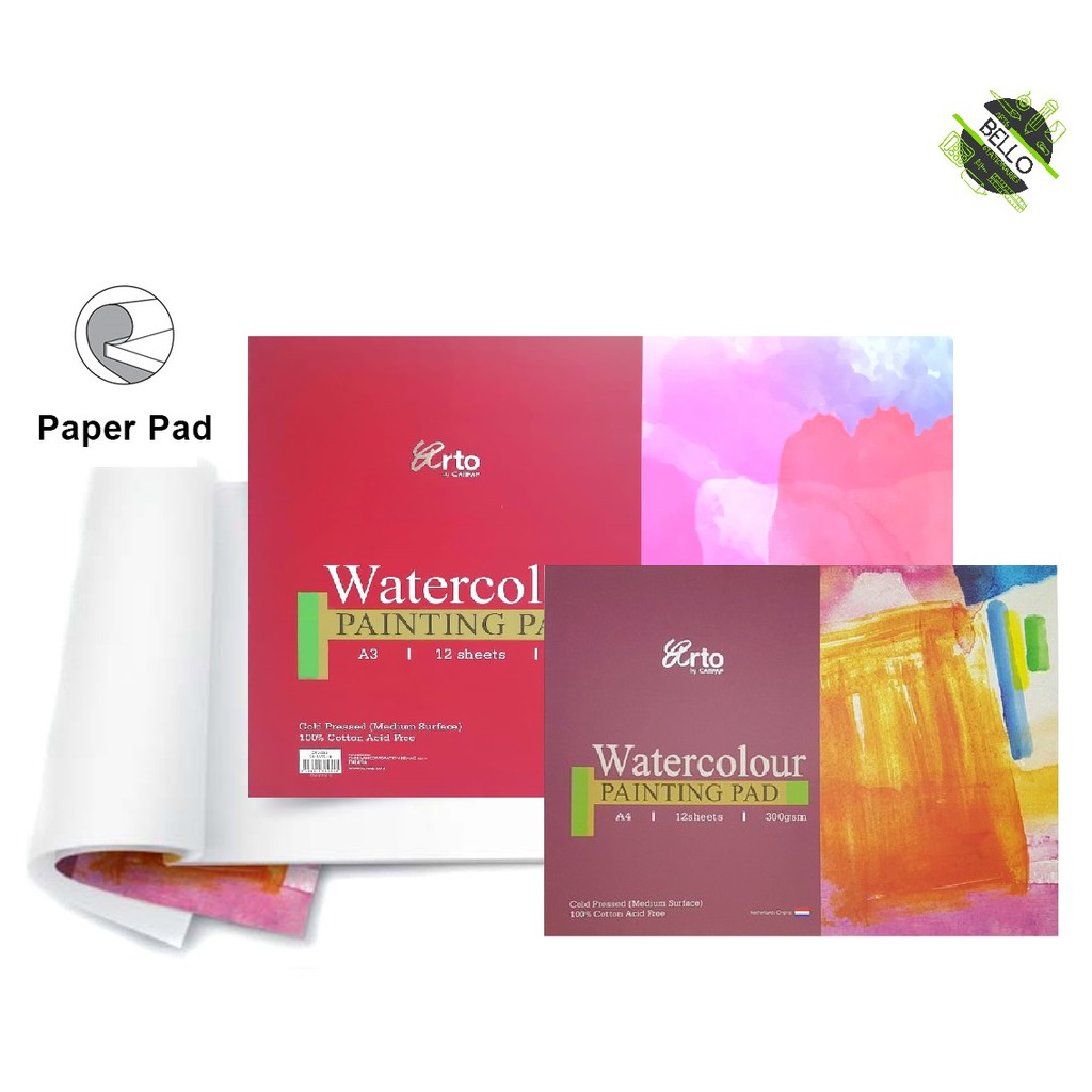 Arto Watercolour Painting Pad Medium Surface Cold Pressed 300gsm