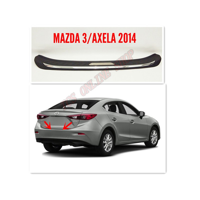 Mazda 3 Axela 2014-2016 Sedan ABS chrome Rear Bumper Guard Trunk