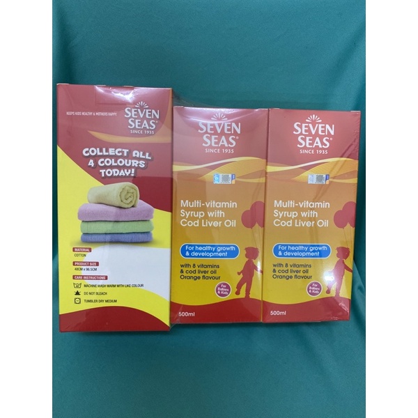 Seven Seas Multivitamin Syrup with Cod Liver Oil 500ml/500ml+500 ml foc ...