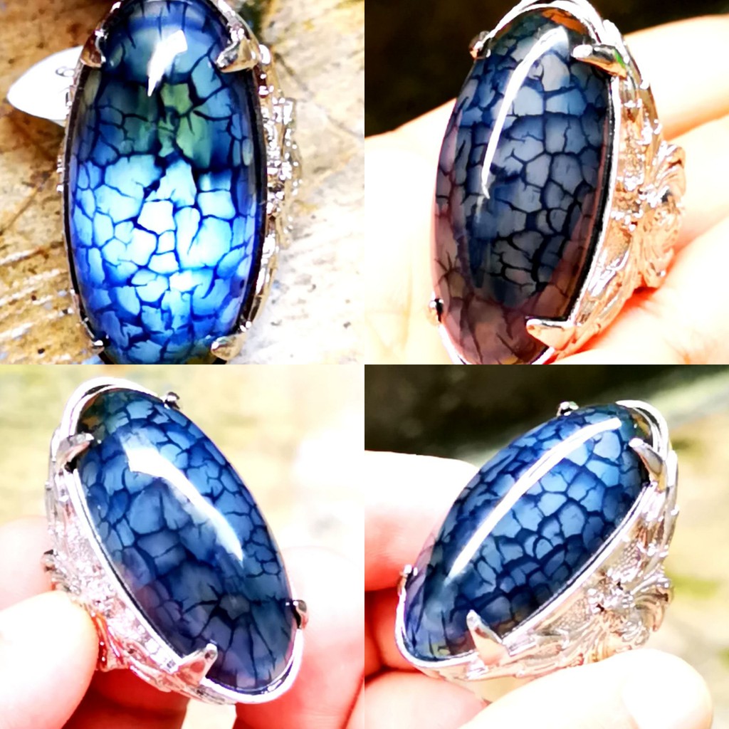 Original AND TOP QUALITY BLUE DRAGON SCALE RING STONE | Shopee Malaysia