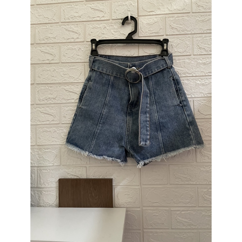 (Personal Liquidation) jeans Shorts With Belt Shopee Malaysia