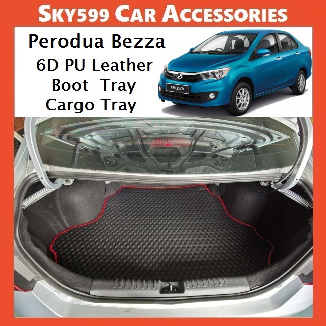 Perodua Bezza 20132022 6D Pu Leather Boot Tray Cargo Tray Shopee