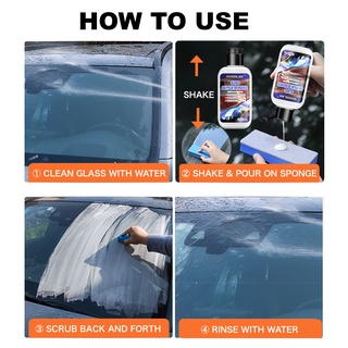 OHSOLAH Car windshield Glass oil film remover Polish cream Strong ...