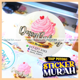 🔴100pcs🔴STICKER LABEL PRODUK | STICKER MURAH | 3CM/4CM/5CM/6CM ...